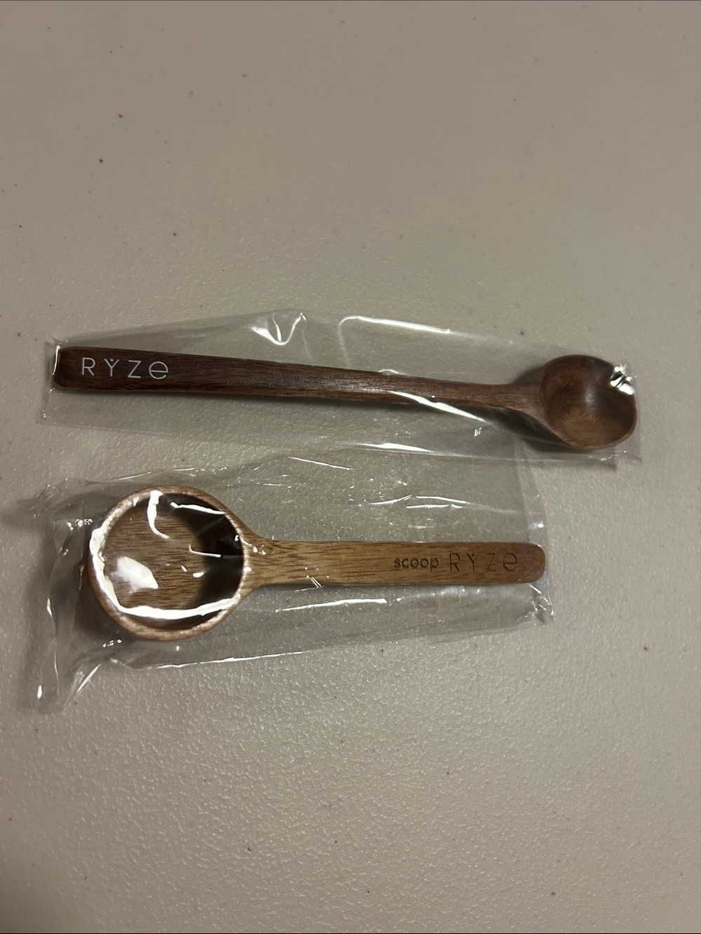 Ryze Wooden Spoon & Scoop Set - Natural Brown, NWT